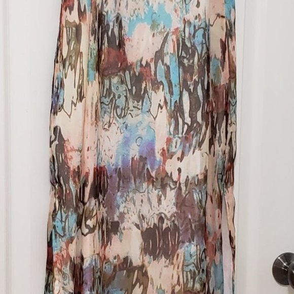 French Connection side slit maxi dress with tie detail on front and back - Picture 2 of 8